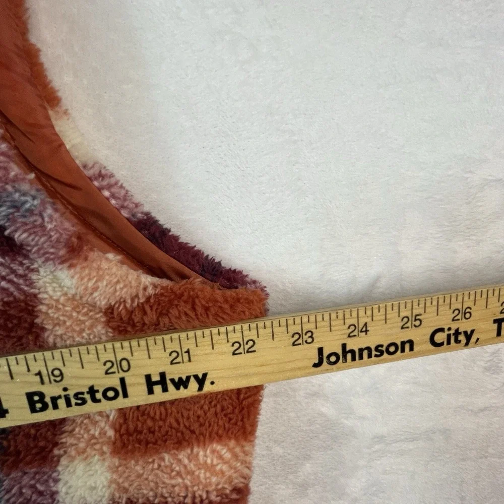 Jason Maxwell Outerwear Collection Womens Large Fleece Vest‎ Plaid Fall Colors